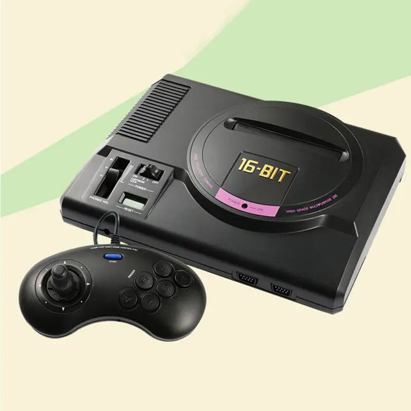 HDMI 16 бит игровая консоль SEGA MEGA DRIVE 1 Genesis высокой четкости HDMI tv Out с 2,4G беспроводной контроллер картридж 18 в 1