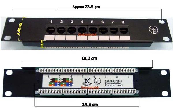 10 "8 портов CAT5e CAT6 патч панель 1U SOHO mini 8 дюймов стойка крепление|panel mount|mount rackpanel 5 |