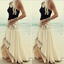 Модная винтажная пляжная шифоновая юбка в этническом стиле