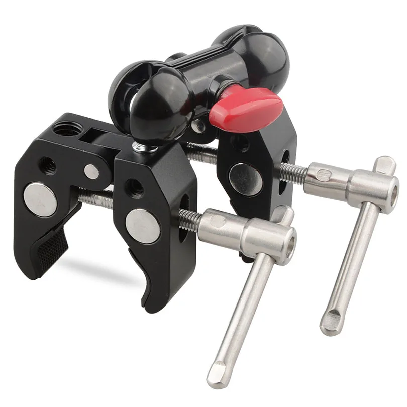 Articulating Magic Arm with 2pcs Super Clamp Crab Plier Clip (1)