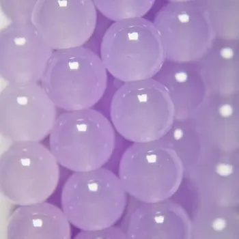 

8 mm Brilliant Lavender Jade Beads - Round 8 mm Colored beads, Semi Precious Gemstone Beads - Full Strand 15", 48 beads