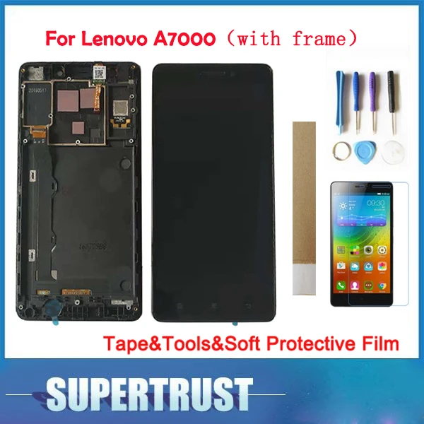 Оригинальный ЖК-дисплей 5 дюйма для Lenovo A7000 + дигитайзер сенсорного экрана в сборе