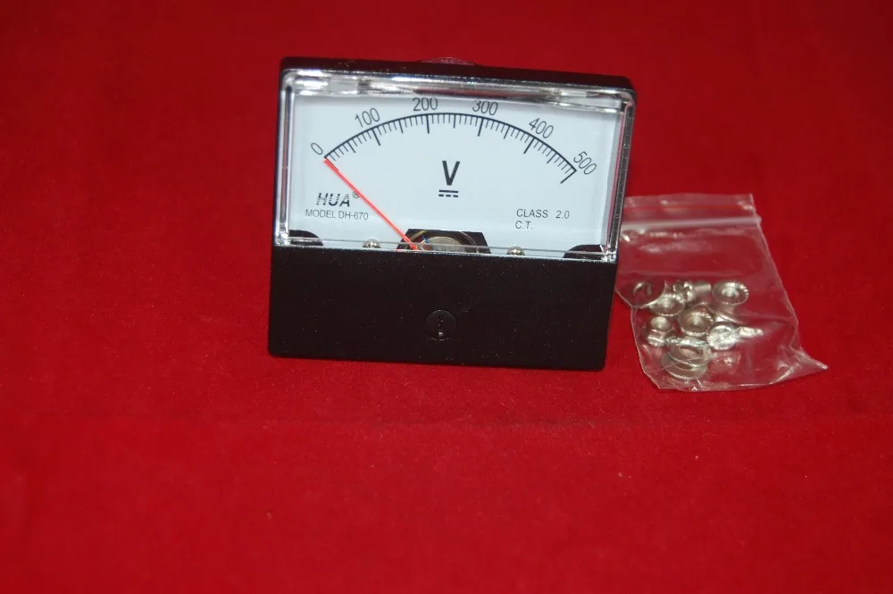 1pc DC 0-500V Analog Voltmeter Panel Voltage Meter 670 60*70mm 500V Directly Connect No need shunt | Инструменты