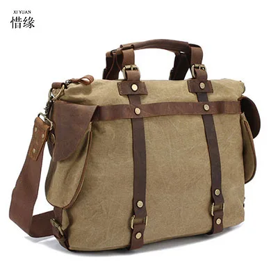 

2017 New Multifunction Retro Man Canvas Bag Korean Male Fashion Messenger Bag Men's Casual Canvas Shoulder Crossbody Bag gifts