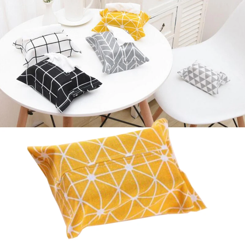 

2019 New Cartoon Cloth Table Decoration Home Car Storage Tissue Case Box Container Towel Napkin Papers BAG Holder BOX Case Pouch