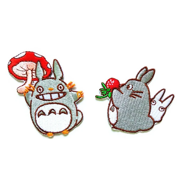 Totoro вышитый утюгом патч DIY вышивка ручной работы Вязание крючком Пришивание