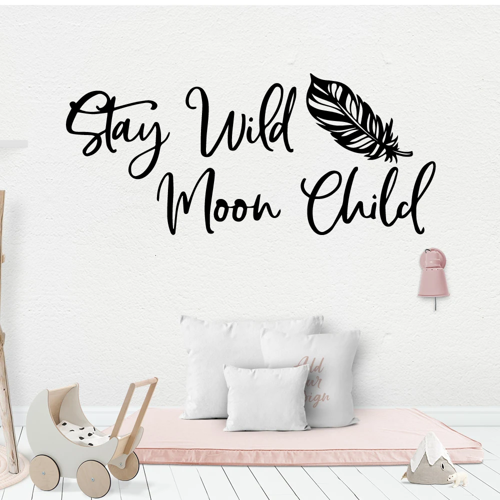 

Removable Stay Wild Self Adhesive Vinyl Waterproof Wall Decal For Living Room Kids Room Bedroom Nursery Decoration