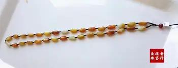 

Natural seeds of Xinjiang Hetian jade seed Carved beads Jade Necklace Rope