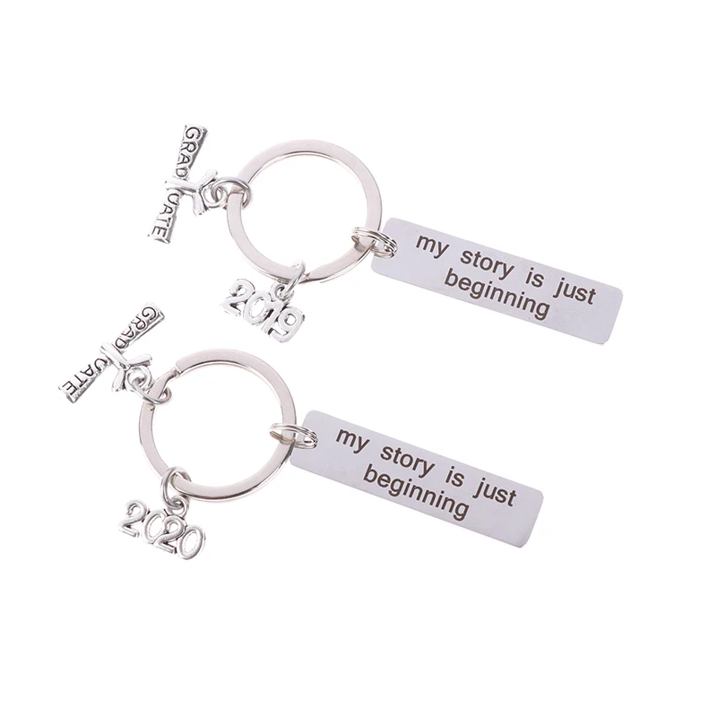 

2019 2020 Graduation Keychain Stainless Steel Key Ring "my Story Is Just Beginning" Engraved Inspirational Keyring Student Gift