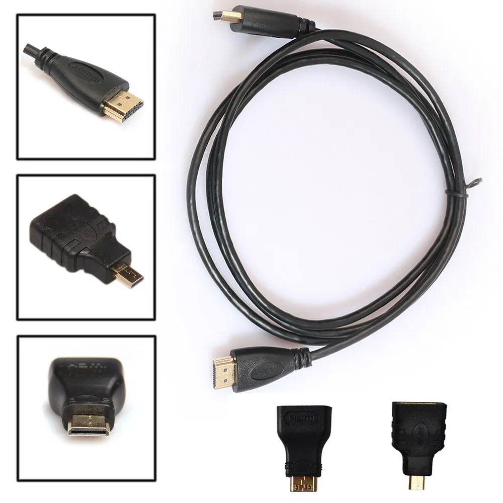 3in1 HDMI к HDMI/Mini/Micro HDMI кабель-переходник комплект HD для Планшеты PC tv_kxl0713