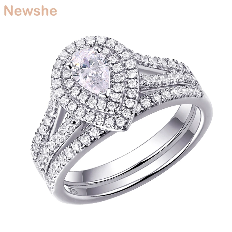 Женское кольцо из серебра 1 2 пробы с фианитом 925 карат|engagement ring set|ring setwedding engagement |