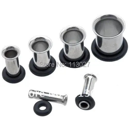 

(Min. order $10) Single flared plug Cheap ear gauges plugs with o-ring 2.0mm-16mm Free Shipping Body Jewelry