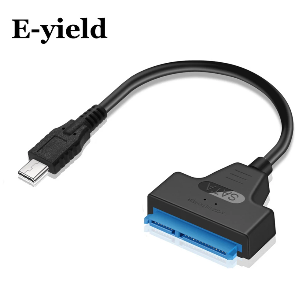 

NEW Type-C to SATA 22 Pin Cable USB 3.1 to SATA 2.5 inches LED Serial Port 7+15 Pin HDD SSD Hard Drive Adapter Cable Plug-Play