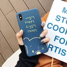 

For iphone XR XS MAX X 7 8 Plus 6 6s plus case cover cute 3d cartoon bear pig painted candy color soft silicon phone bag Ritozca
