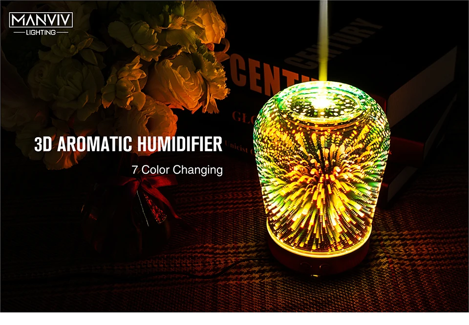 Emissor de Luz Mudando a Lâmpada Luz do Feriado Luz da Noite da Lâmpada da Fragrância do Óleo Diodo Decorativo Colorido 85-265 v Umidificador Essencial 3d ac 2 3d decorativo colorido mudando a lâmpada ac