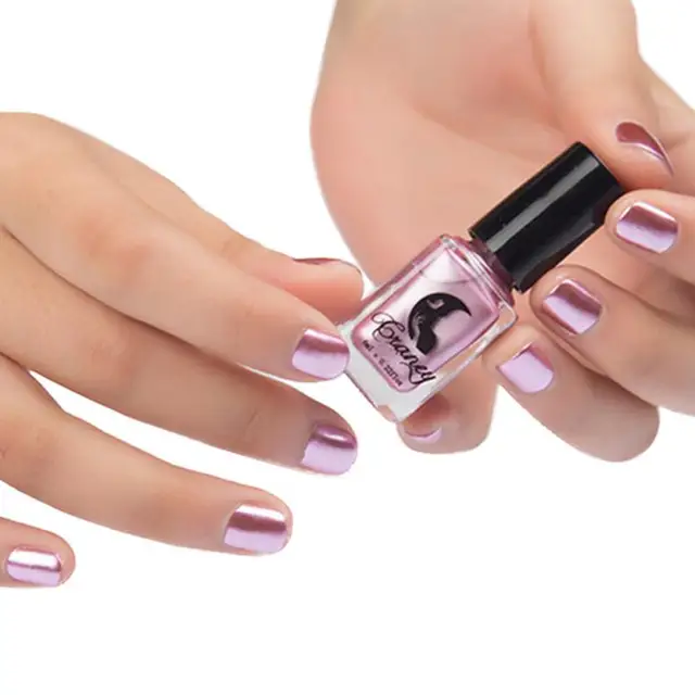 6ml Mirror Nail Polish Plating Silver Paste Metal Color Stainless 6ml Mirror Nail Polish Plating Silver Paste Metal Color Stainless Steel Gel