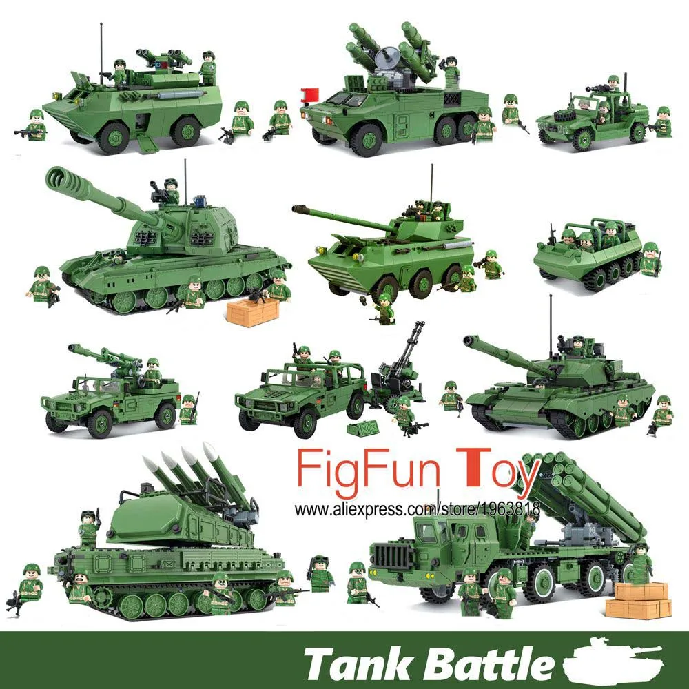 

Russian Military T90 Tank Chinese Humvee Hmmwv Motar Rocket Missile Launcher Atv Building Blocks Army Soldiers Vehicle Gun Toys