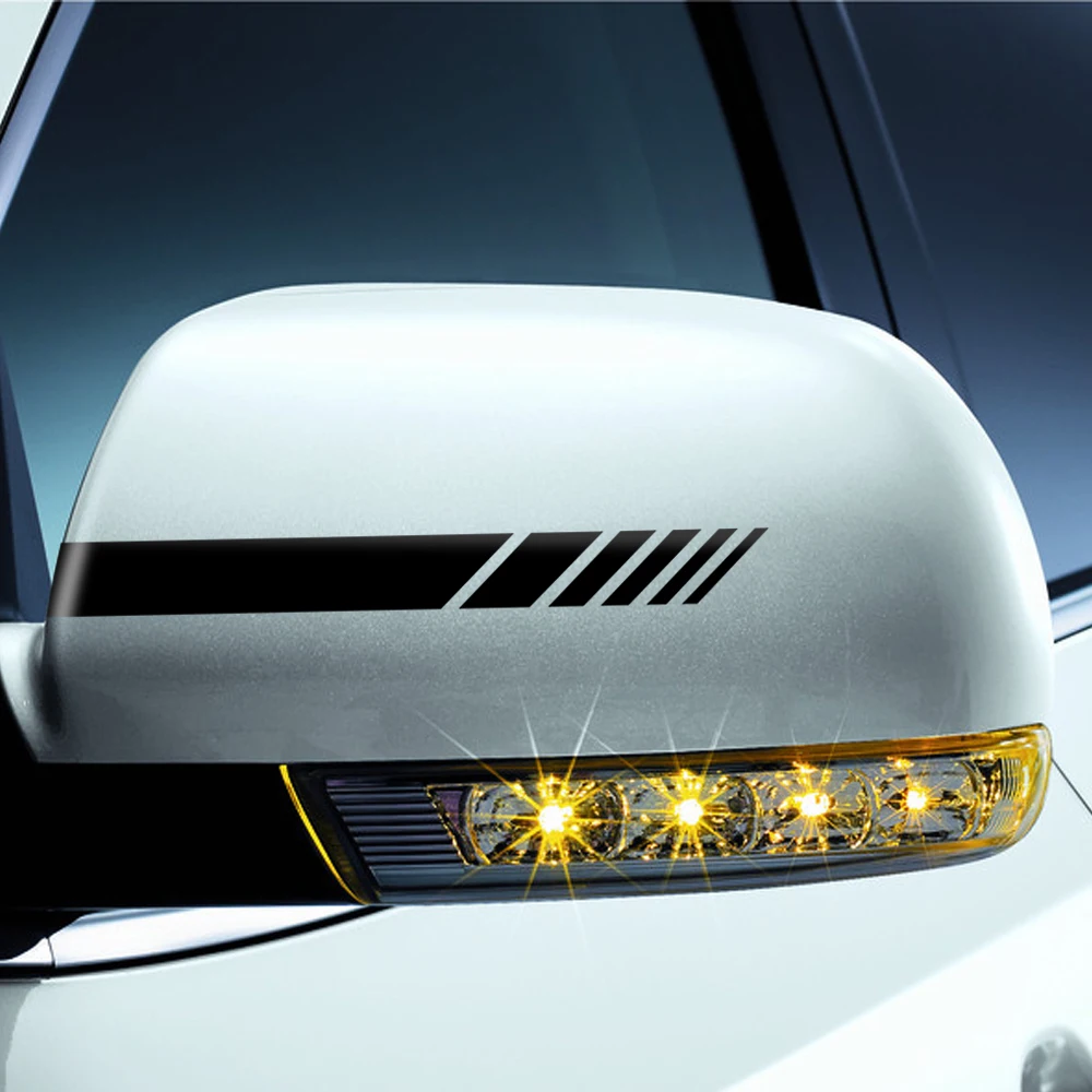 

2pcs JDM Stickers On Car Rearview Mirror Stripes Stickers Auto Exterior Decor Waterproof Racing Car Mirror Stickers And Decals