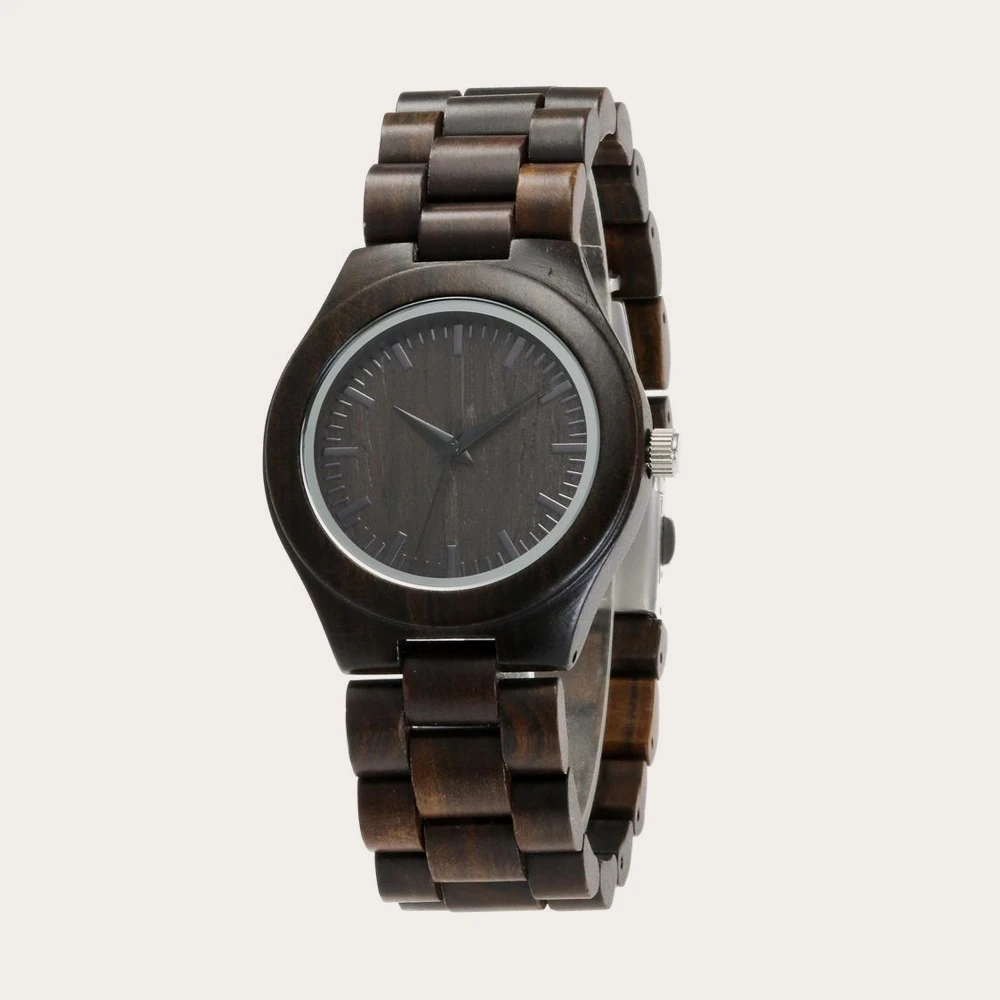 REDEAR Handmade Black Sandalwood Watches Lover's Watches Cool Nature Wood Quartz Automatic Watch in Gift Box REDEAR Handmade Black Sandalwood Watches Lover's Watches Cool Nature Wood Quartz Automatic Watch in Gift Box