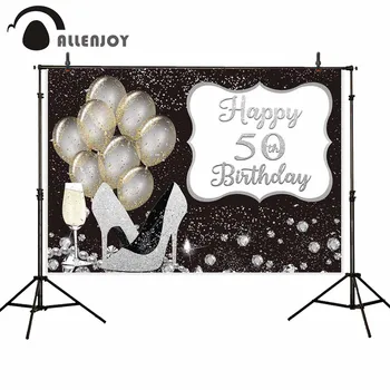 

Allenjoy photographic background birthday diamond sliver sparkles bokeh backdrop photo shoot photocall photobooth prop custom