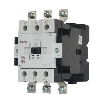 

50/60Hz 80A Ui660V AC Contactor AC24V 380V 220V 110V Coil Voltage CU-80 3NO2NO2NC 3A2a2b TECO Contactors