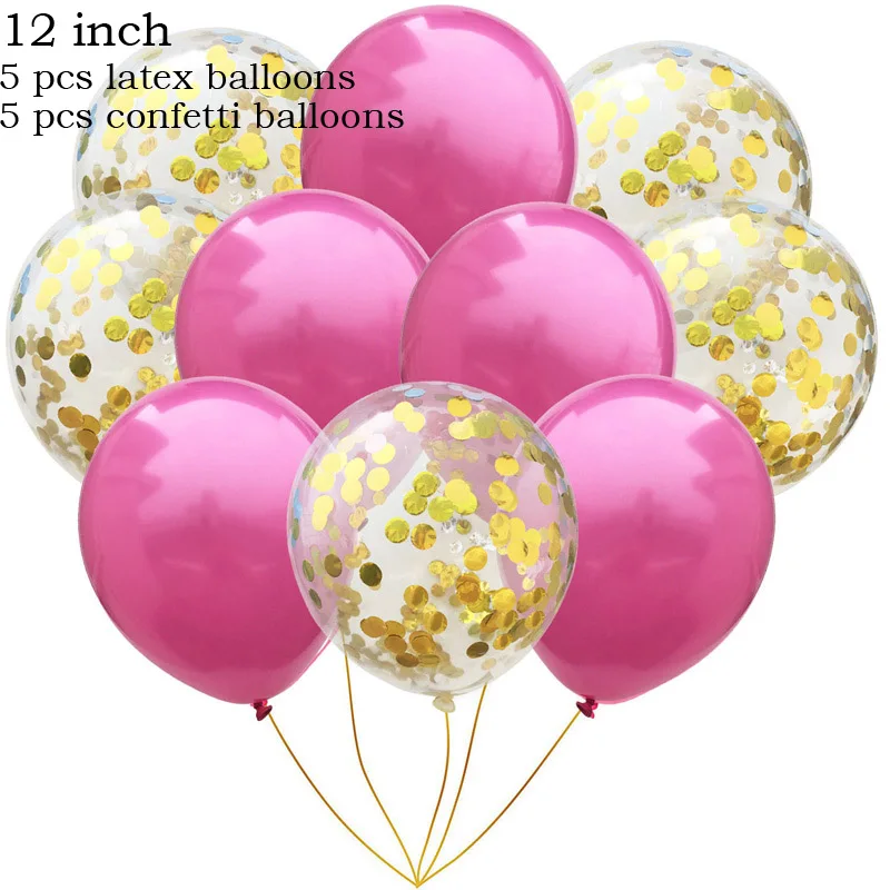 10 шт смешанные конфетти шарики для свадебного украшения латексные шары розовый синий детский душ с днем рождения воздушный шар аксессуар - Цвет: 7