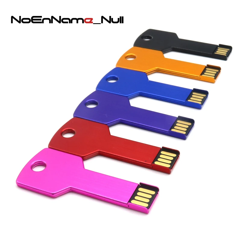 

Original Noenname multi-color Metal Key USB Flash Drive 16GB 32GB 64GB Pendrives 4GB 8GB usb 2.0 Pen Drive Memory Stick