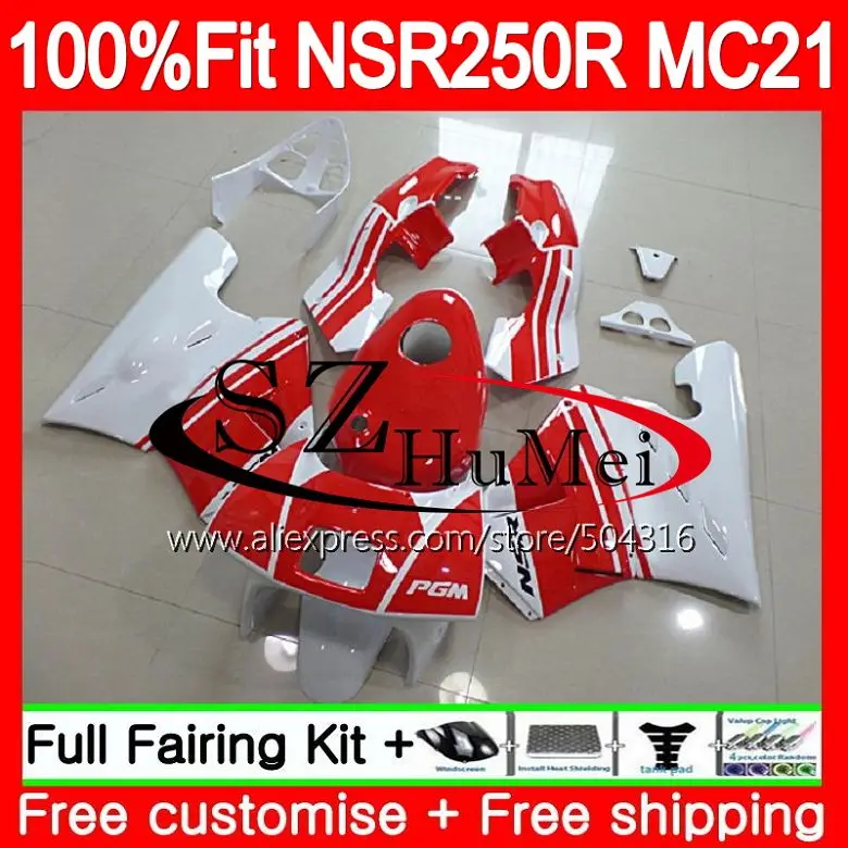 

Injection For HONDA NSR250R 90 91 92 93 Red white MC21 PGM3 109SH.2 NSR250 R RR NSR 250R NSR250RR 1990 1991 1992 1993 Fairing