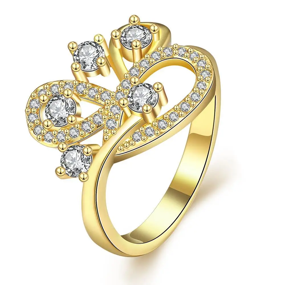 R403-A-8 High Quality Nickle Free Antiallergic New Fashion Jewelry White Plated zircon Ring