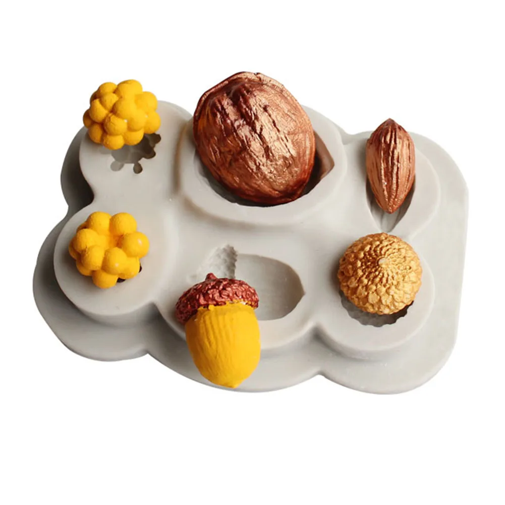 Nuts Shape DIY Fondant Cake Chocolate Decor Silicone Mold Baking Kitchen Tools non-toxic and environmentally friendly