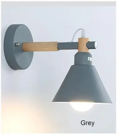 MDWELL современный простой скандинавский настенный светильник личность креативный Железный коридор прикроватная Спальня прохода энергосберегающие огни лестницы - Цвет абажура: Grey