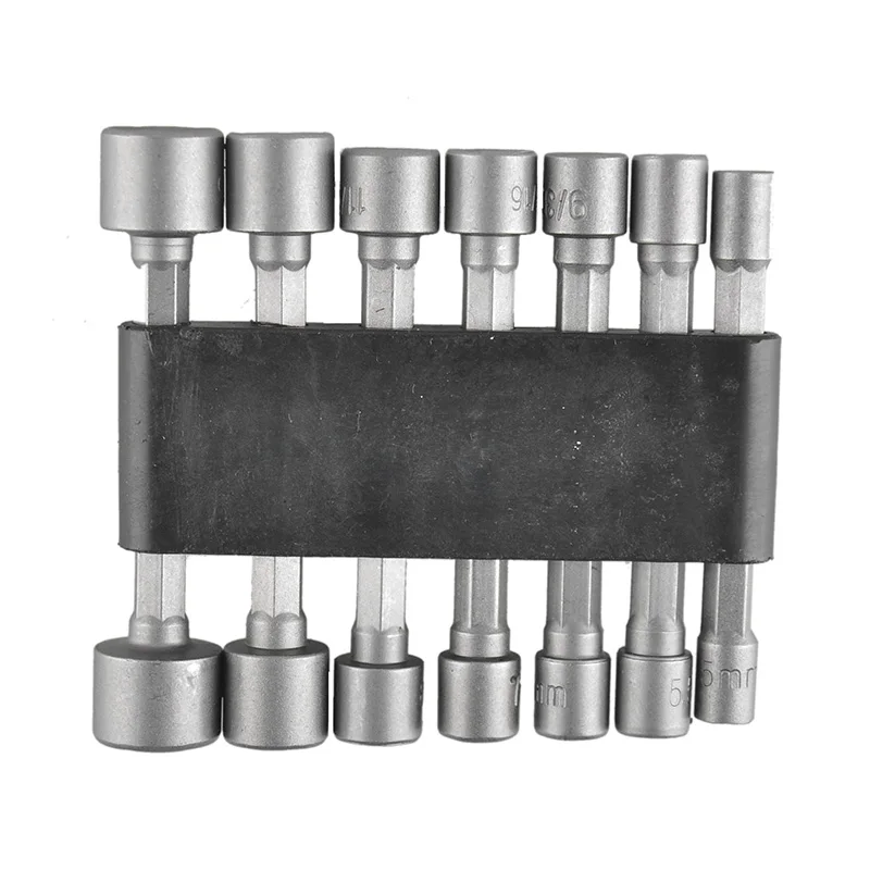 

14pcs Metric Quick Change Power Nut Driver Bit Screwdriver Nutdrivers Hand Tools Wrench 1/4 Hex Cordless Drill Nut-Driver