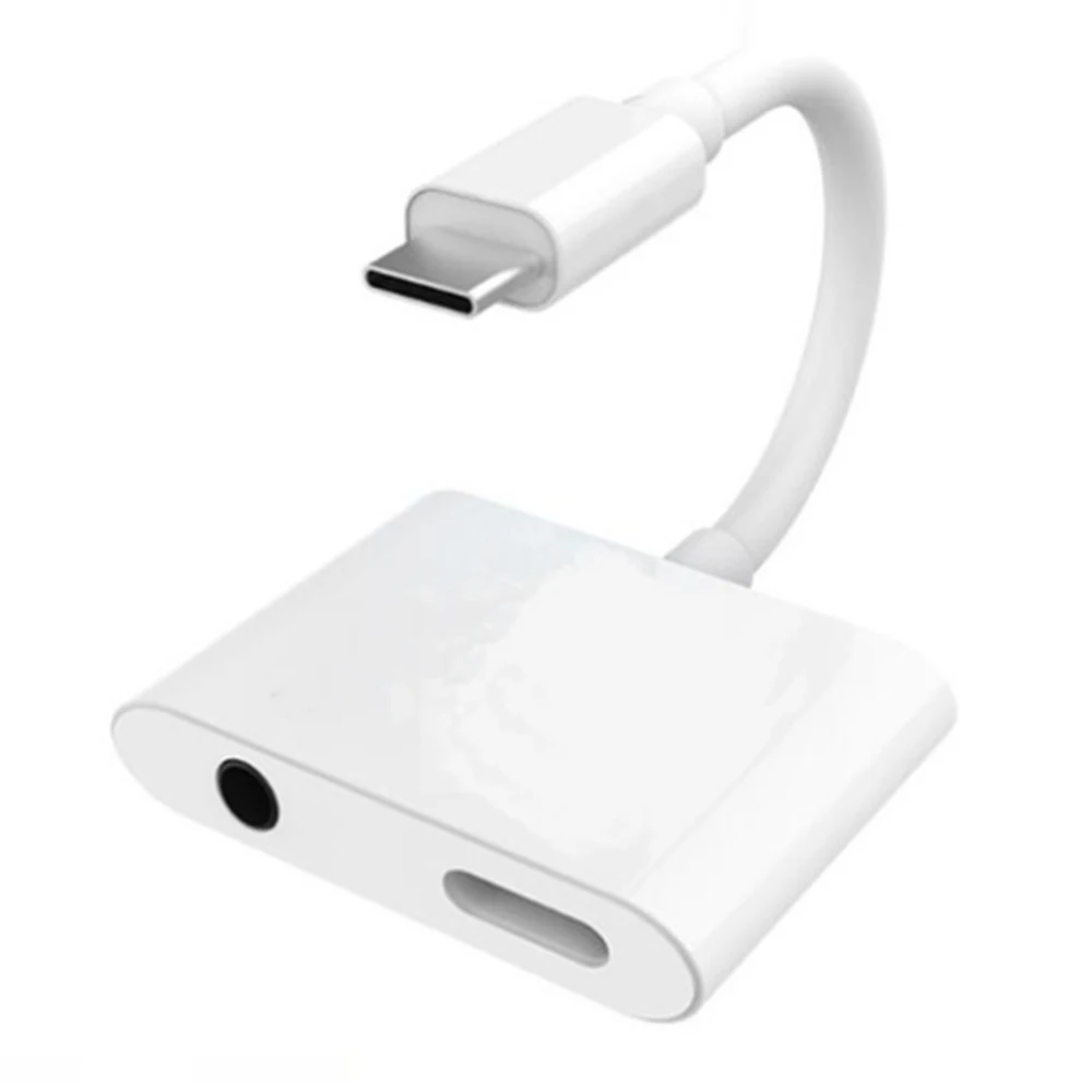 Зарядный кабель 2 в 1 с USB Type C на разъем 3 5 мм аудиокабель для наушников адаптер iPad