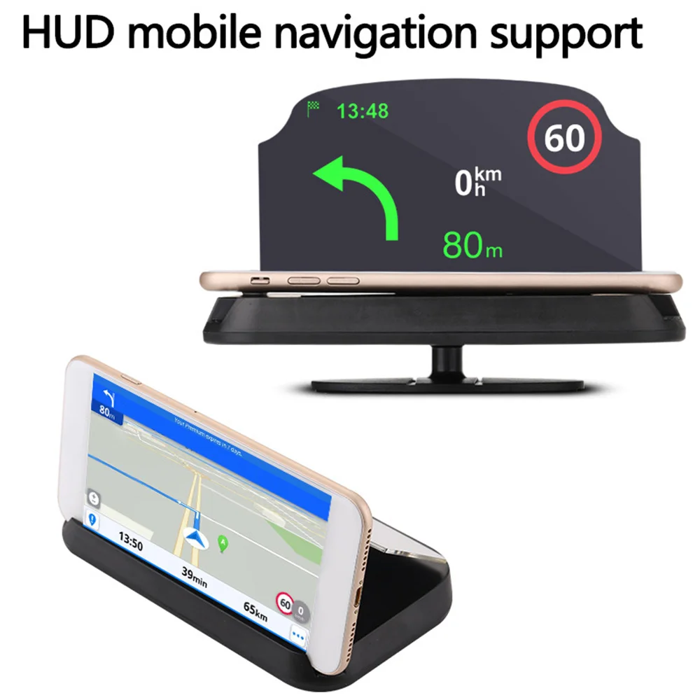 6,5 дюймов автомобилей отверстия проектор HUD Head Up универсальный дисплей мобильного телефона Поддержка Multi функция для iPhone gps (английская
