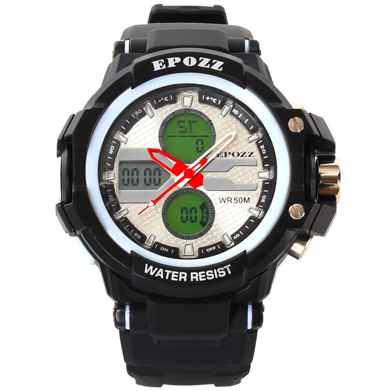 Новинка, Брендовые мужские спортивные часы EPOZZ, электронные наручные часы для гонок и дайвинга, цифровые военные часы, reloj hombre montre homme