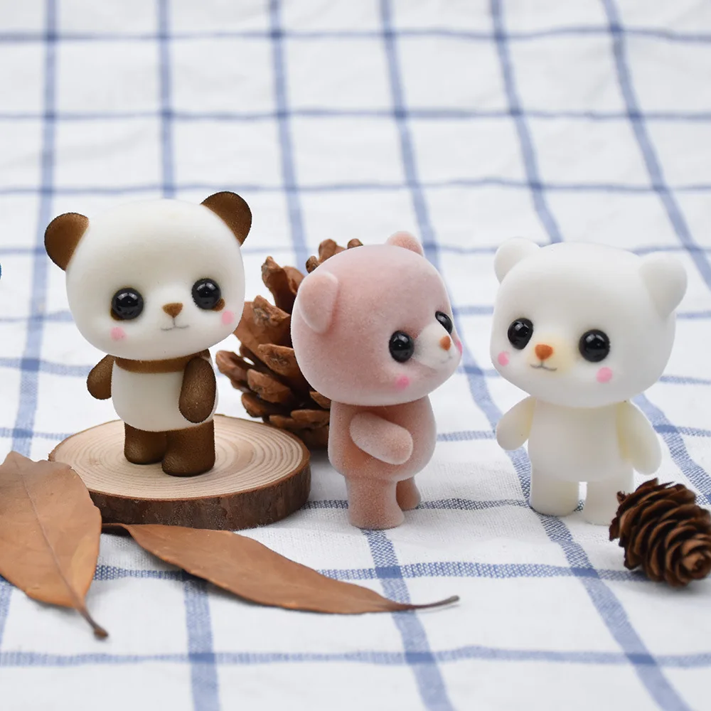 

Pvc plastic toy plush doll cute little panda birthday gift girl doll ornaments elf on the shelf