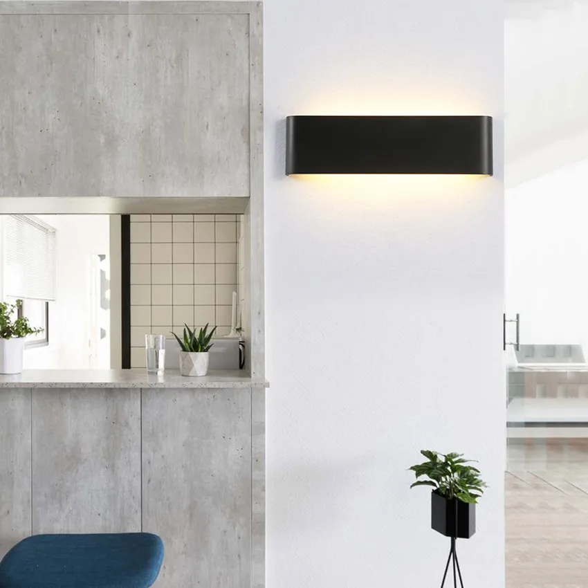 Светодиодный настенный светильник, алюминиевый настенный светильник для ванной, переднее зеркало, декоративное освещение, домашние настенные бра B03N