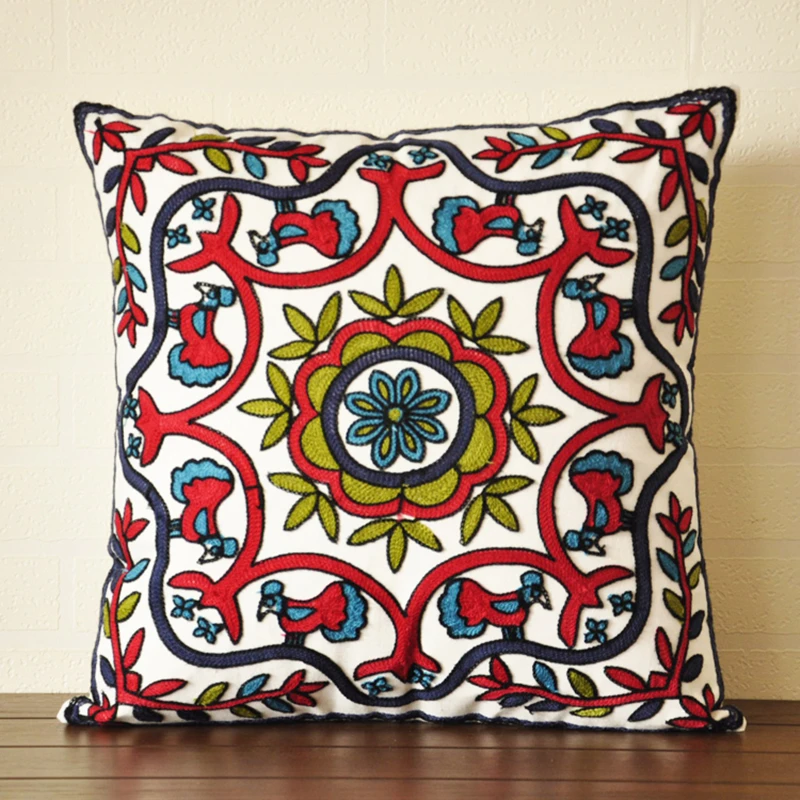 1pc home decorative handmade embroidery cushion cover sofa throw