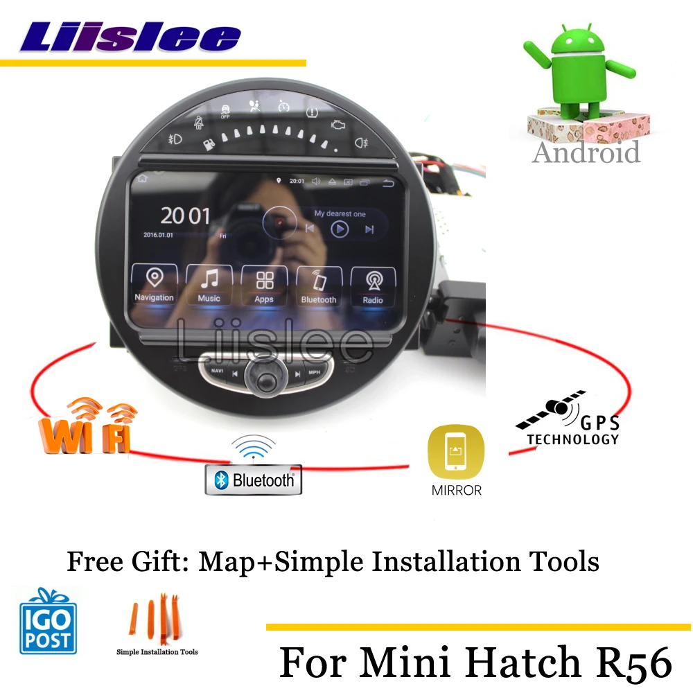 Best Liislee Car Android Multimedia For Mini Hatch / Hardtop R56 2006~2013 Stereo Radio Audio Carplay GPS Navi Map Navigation System 2