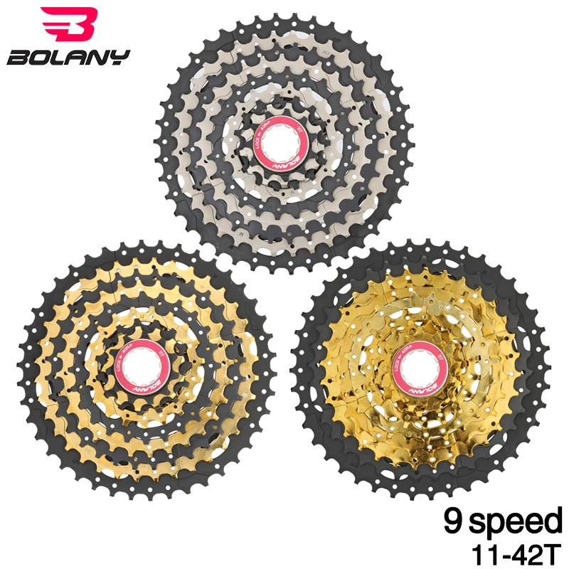 BOLANY 9 скоростей кассета 11-42T широкий коэффициент свободного хода горный велосипед