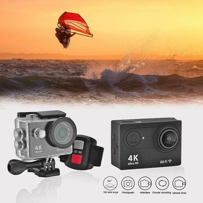 Лидер продаж! Водонепроницаемая Экшн камера H9R 1080P 4K Wi Fi для