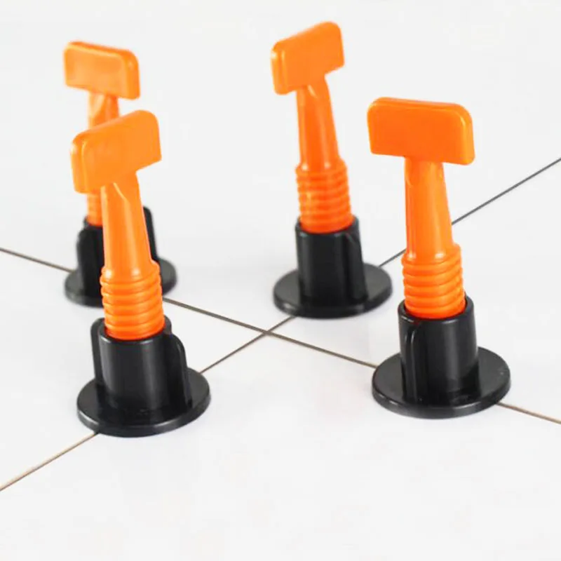 

50pcs tile leveler equalizer clip locator wall tile floor tile cross T-type card seam leveler