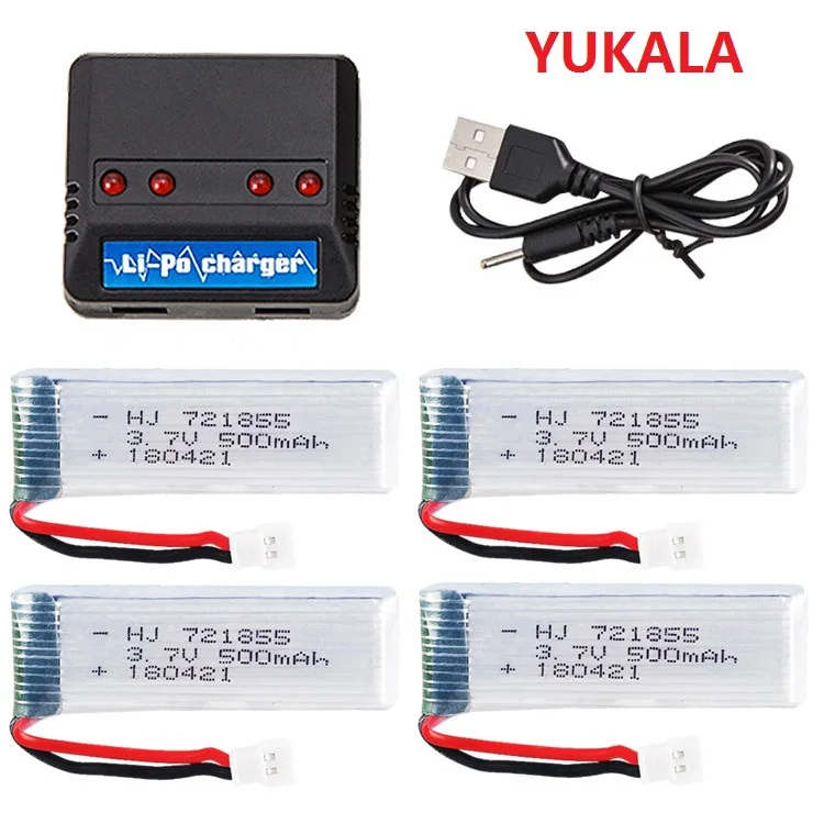 Литий-полимерный аккумулятор 4 в 1 3 7 500 мАч 721855 для XK K110 WLtoys V930 V977 V966 V989 Q282/H37 E50 X20