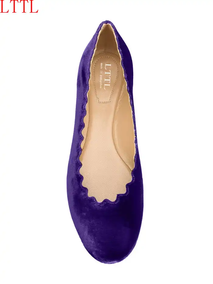 black velvet flat shoes