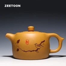 290cc аутентичный китайский чайник для заварки чая чайник из красной глины мастер ручной работы китайский здоровье чайный набор кунг-фу керамика пуэр кофе Jing Lan горшок