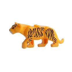 Детские игрушки забавные 10 см пластик самодельные фигурки лев тигр модель мальчик обучения детей животных Образование Конструкторы Playset