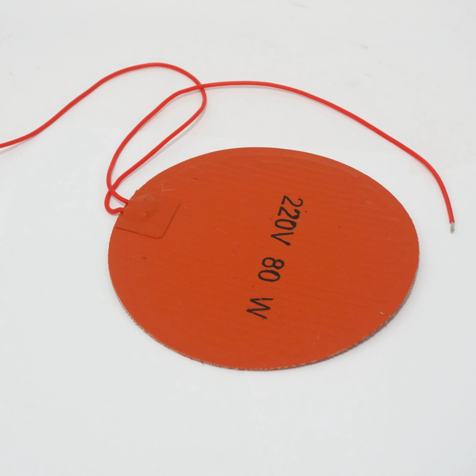 220V AC 150mm 80W Round Flexible Waterproof Silicon Heater Pad For Oil Tank
