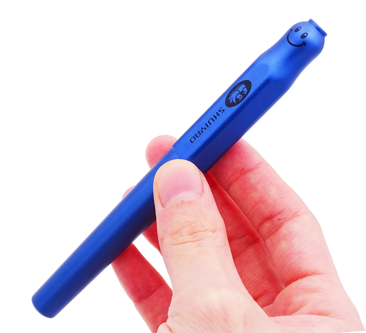 Full Aluminum Alloy Metal Smile Face Fountain Pen SY Cute Lovely Blue Fashion Writing Gift Pen Smooth Iridium 0.38/0.5mm