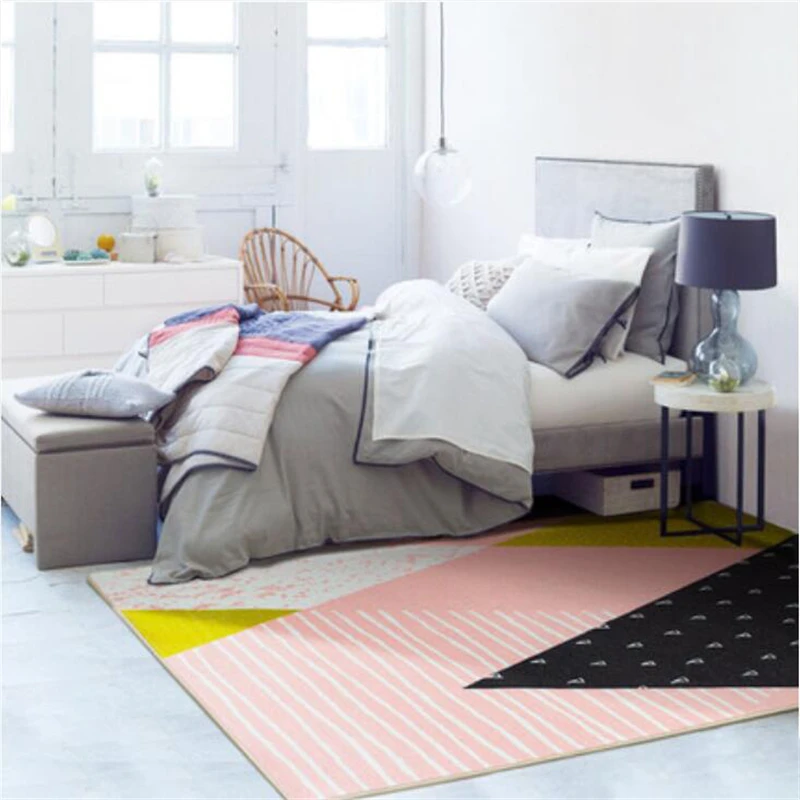 

New Cartoon Style Nordic Carpets For Living Room Bedroom Kid Room Rugs Home Carpet Floor Door Mat Fashion Large Area Rug