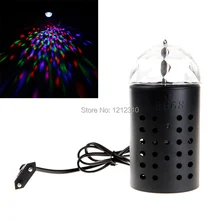 EU/US Plug 3W Full Color LED Crystal Voice-activated Rotating RGB Stage Light DJ Disco Lamp Free Shipping wholesale